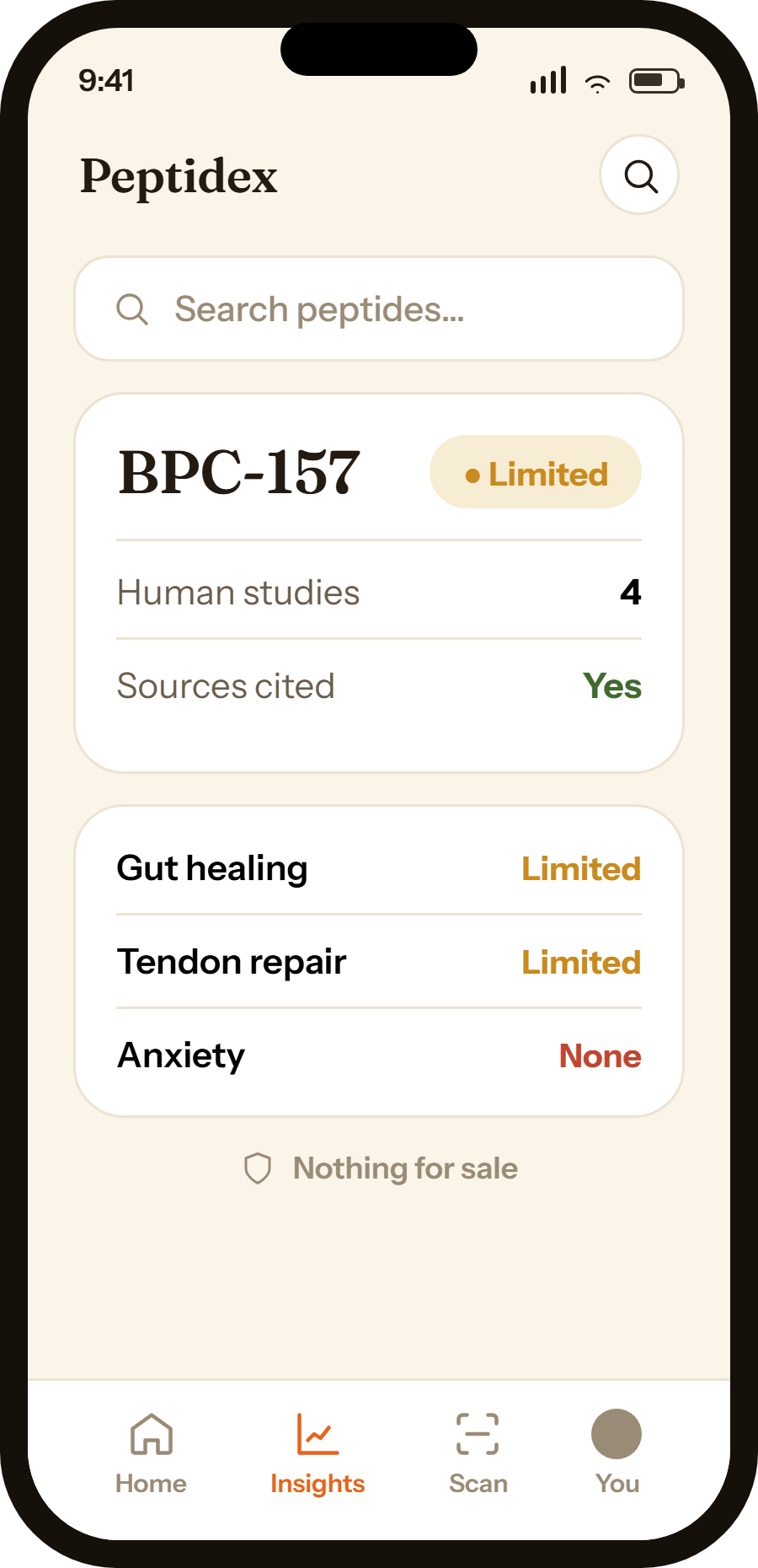 Peptidex app
